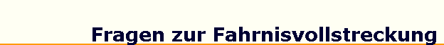 Fragen zur Fahrnisvollstreckung