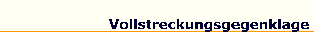 Vollstreckungsgegenklage